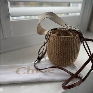 Chloe Raffia Bucket Bag